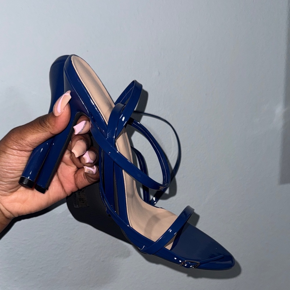 Blue Strappy Heels